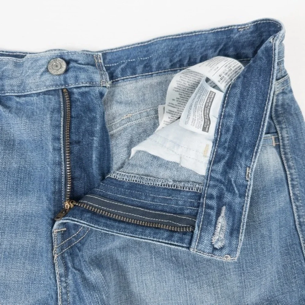 Levis 2014 Orange Tab Cut Off Jean Shorts Size 30 High Rise Raw Hem DIY Upcycled